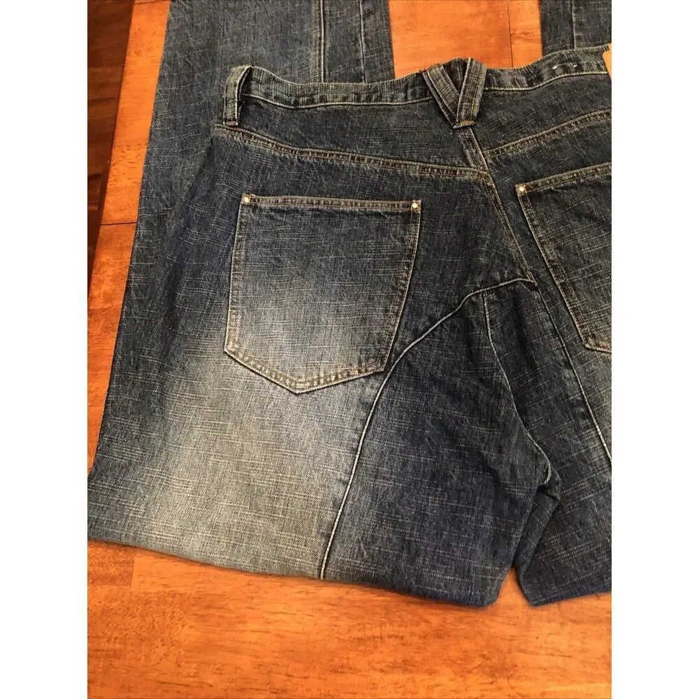 Vtg Phat Farm Jeans Men 40x33 Y2K Baggy Skater Hip Hop Blue Denim Hong Kong